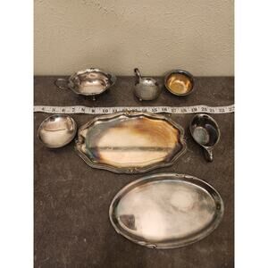 7 Pc *read Vintage WMF‎ Silver plated Tray Serving Tea Set German